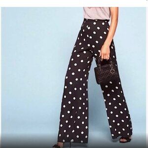 Reformation polka dot high waist wide leg pants 2P